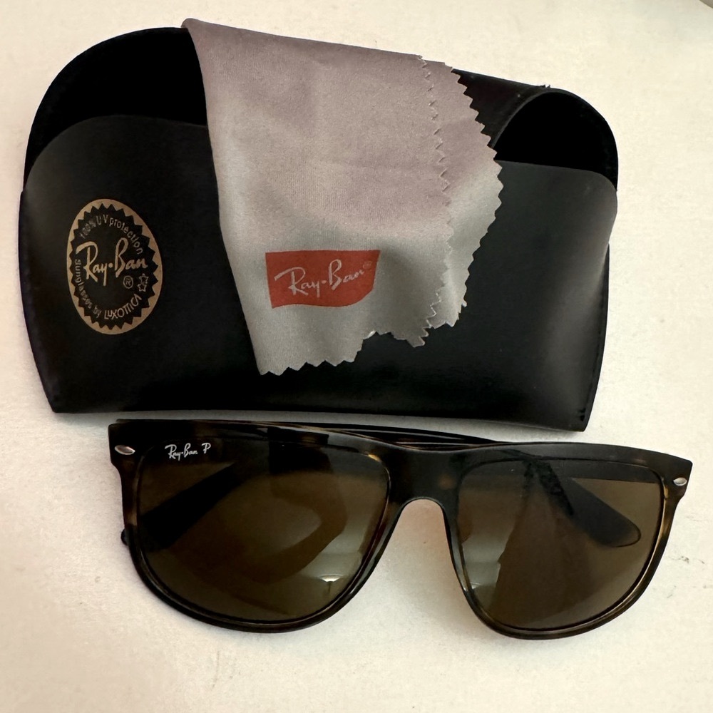 Ray-Ban Boyfriend Polarized Tortoise Shell Sunglasses
